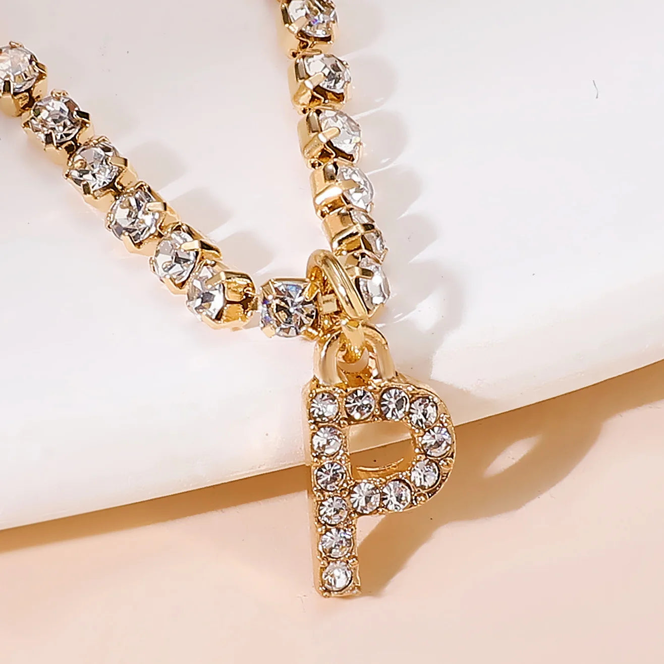 26 Letter Rhinestone Anklet
