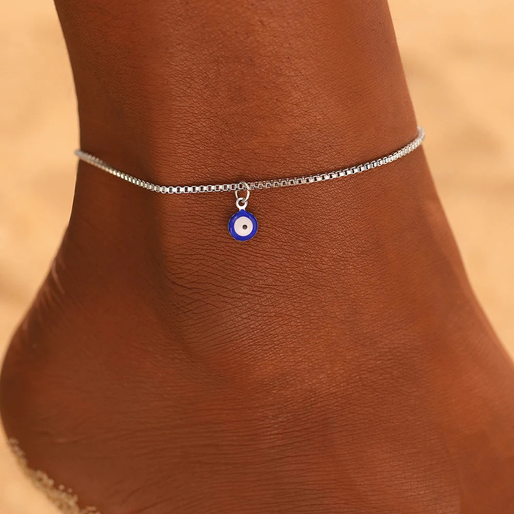 Blue Eye Pendant Anklet