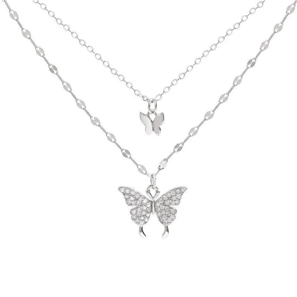 Titanium Butterfly Necklace