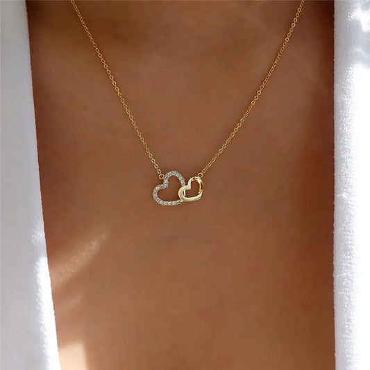 Twin Heart-Shaped Necklace