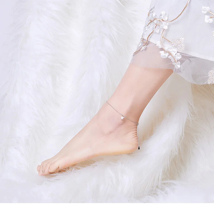 Silver Star Anklet