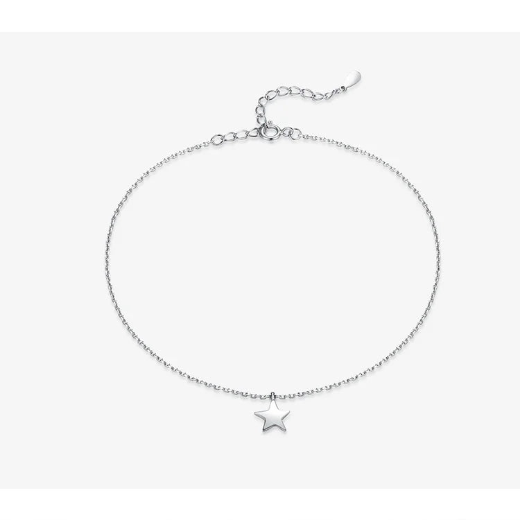 Silver Star Anklet