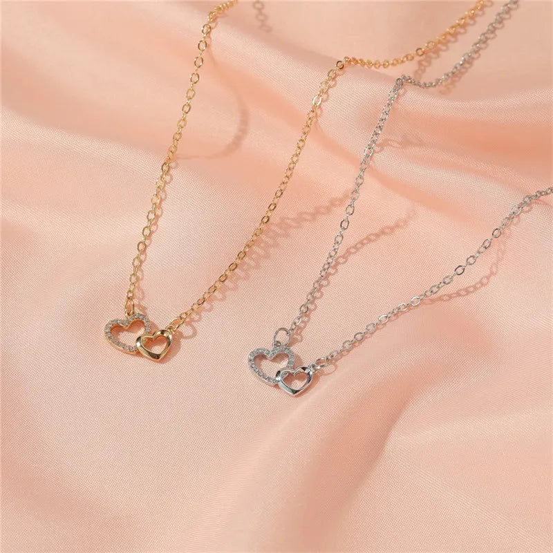 Twin Heart-Shaped Necklace