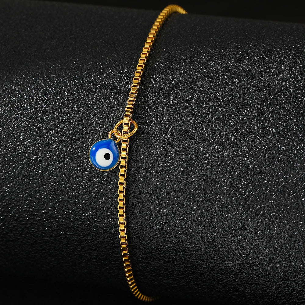 Blue Eye Pendant Anklet