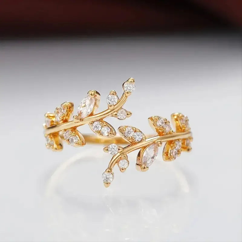 Sparkly Tree Branch Shape Ring