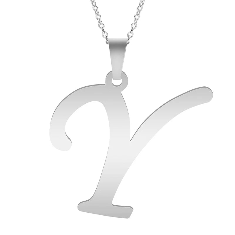 Silver Alphabet Necklace