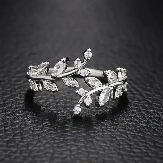 Sparkly Tree Branch Shape Ring