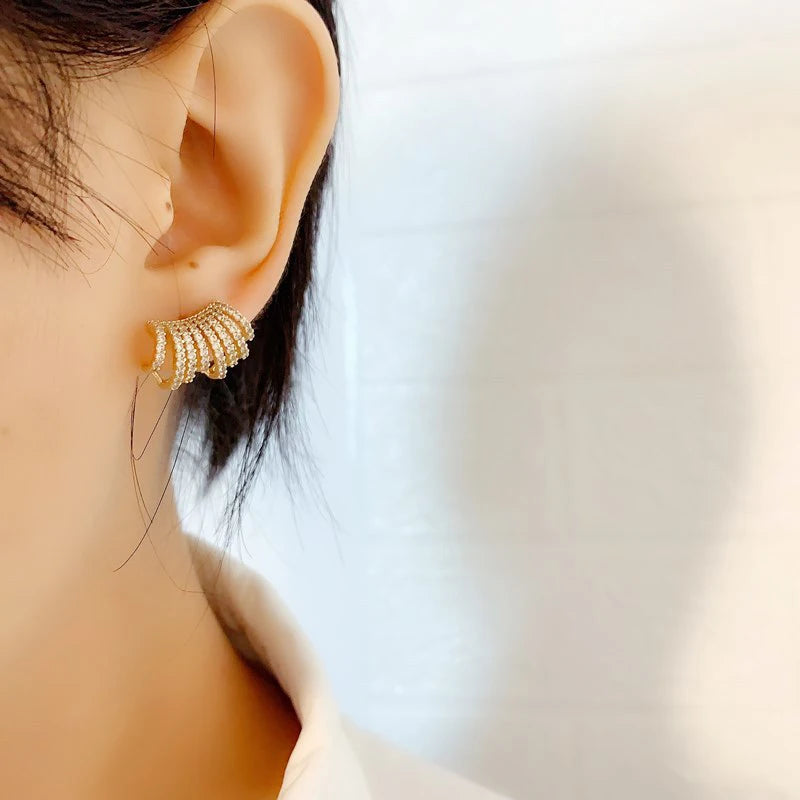 Multi-layer C-shaped Stud Earrings