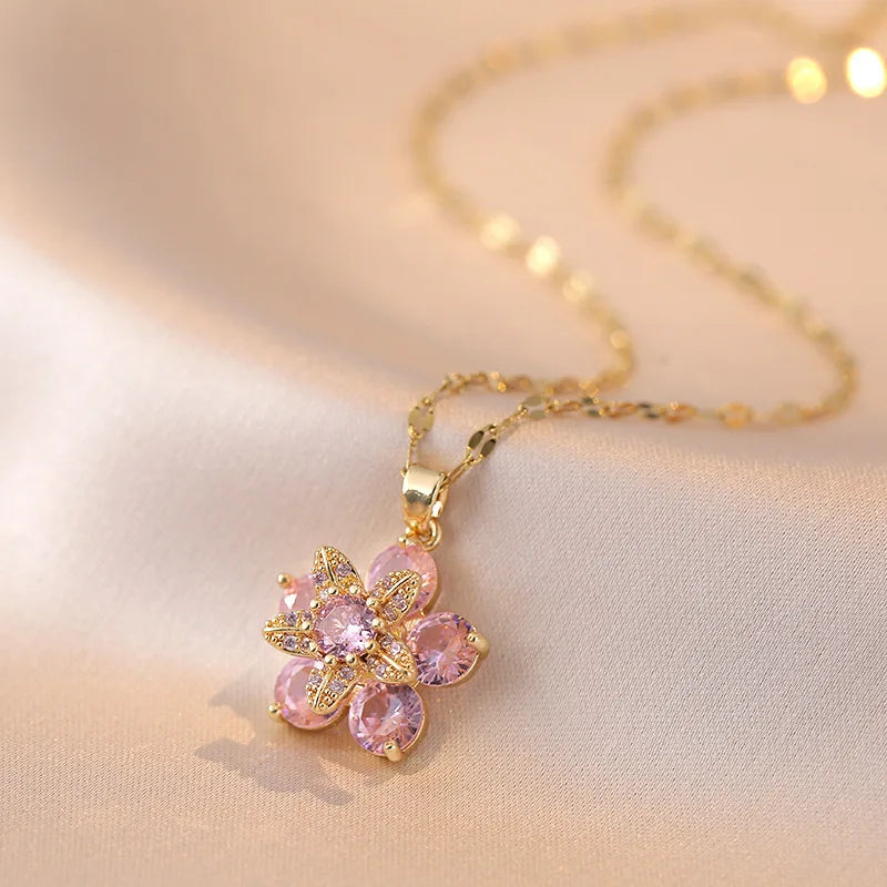 Pink Pendant Necklace