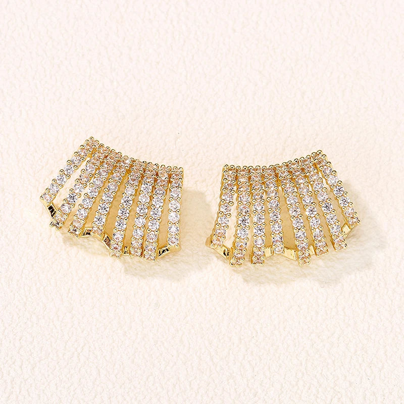 Multi-layer C-shaped Stud Earrings