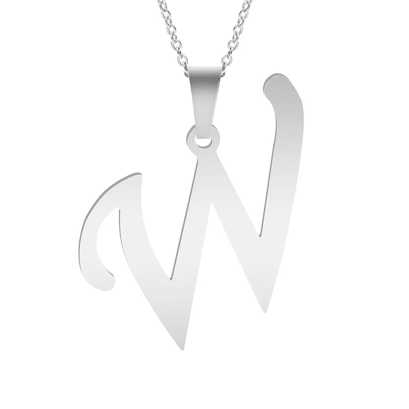 Silver Alphabet Necklace