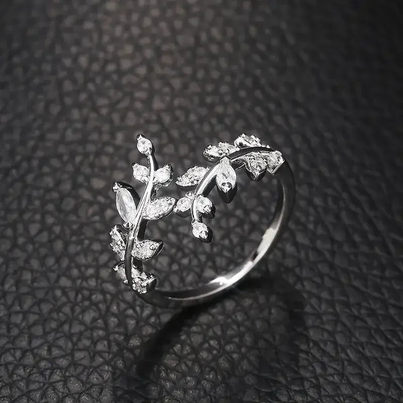 Sparkly Tree Branch Shape Ring