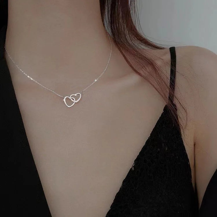 Twin Heart-Shaped Necklace