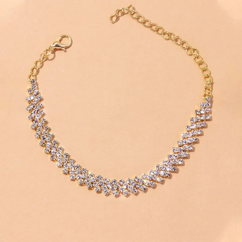 Sparkly Cuban Chain Anklet