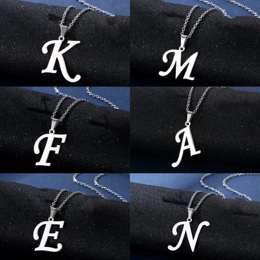 Silver Alphabet Necklace