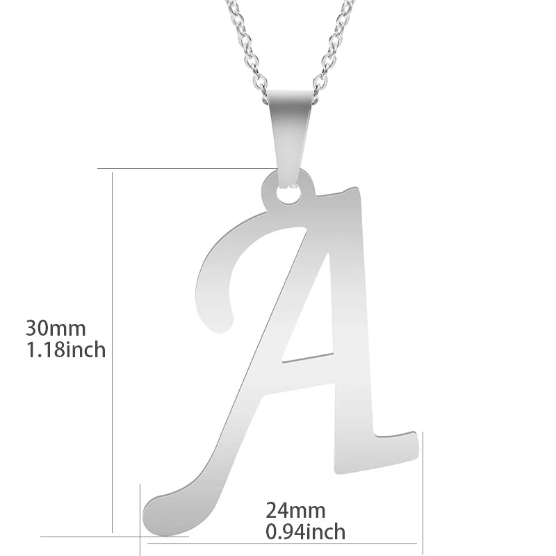 Silver Alphabet Necklace