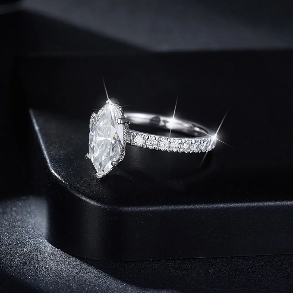 2CT Marquise Moissanite Ring