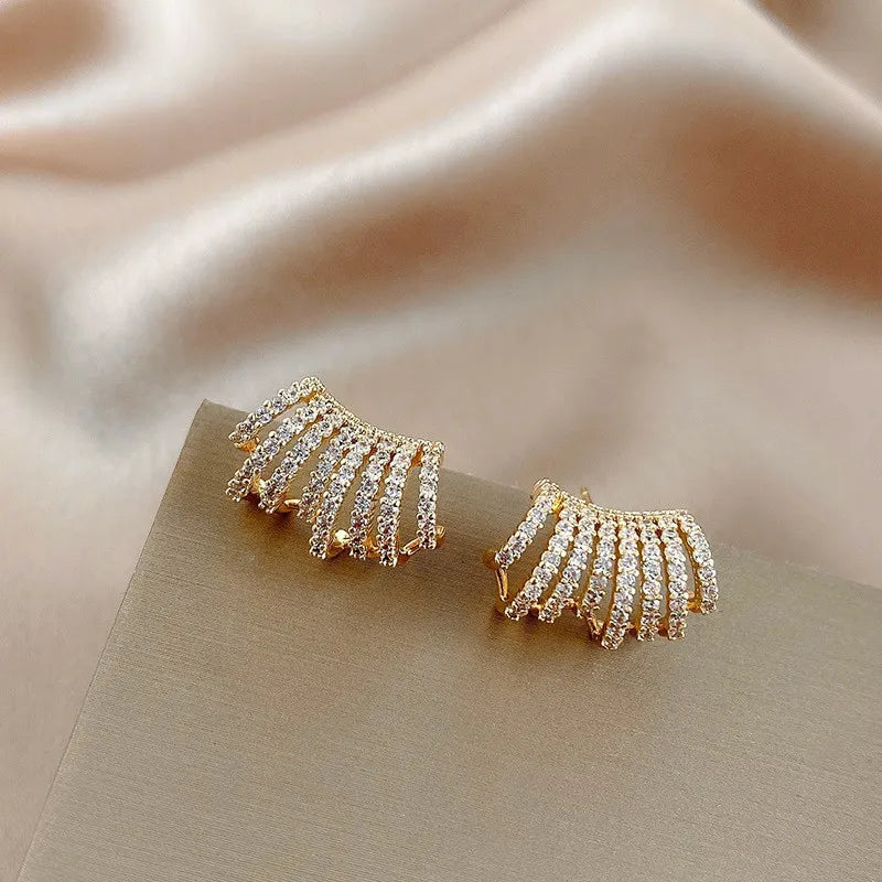 Multi-layer C-shaped Stud Earrings