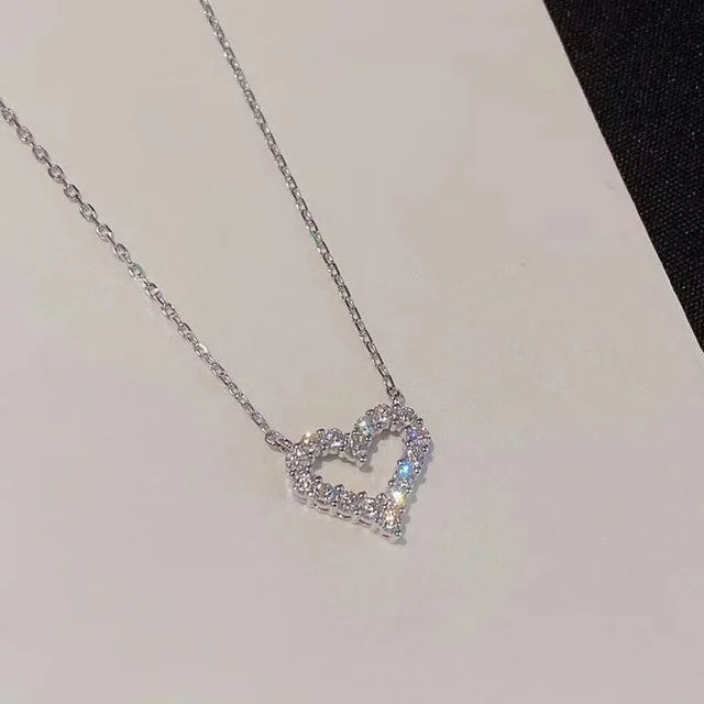 Heart Shaped Necklace with gems