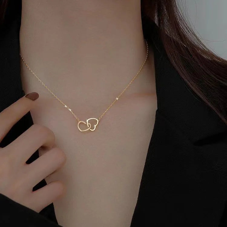 Twin Heart-Shaped Necklace