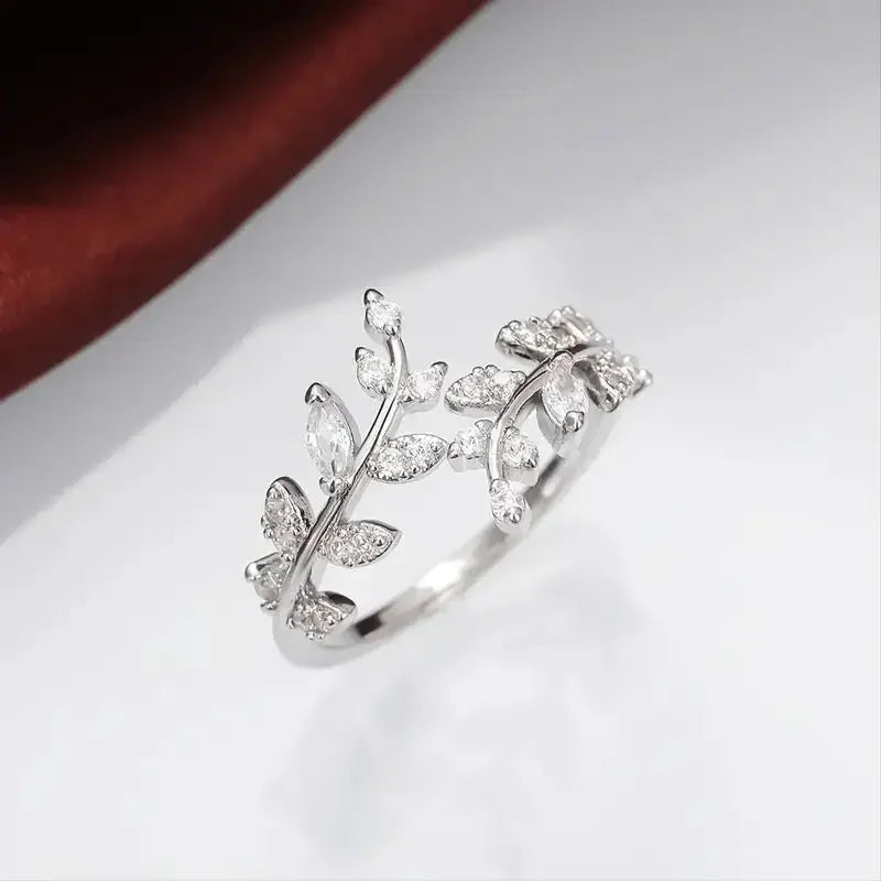 Sparkly Tree Branch Shape Ring