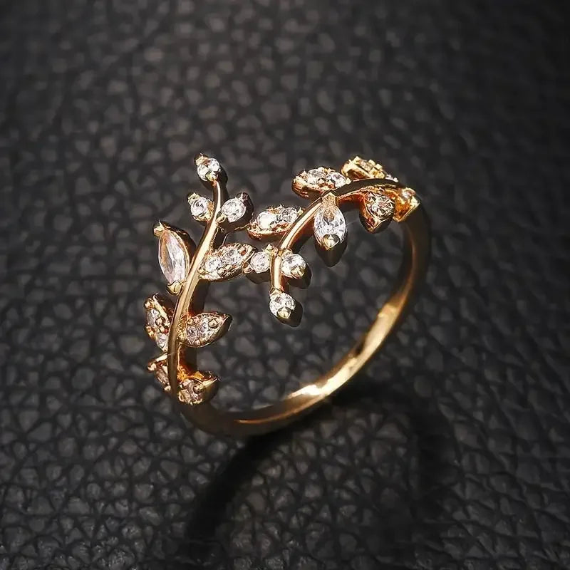 Sparkly Tree Branch Shape Ring