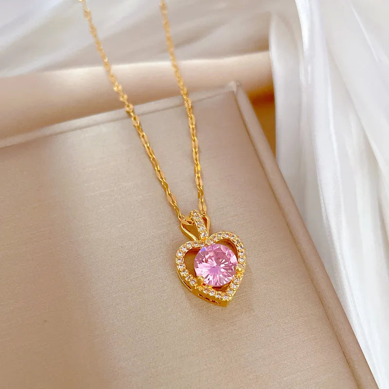 Pink Pendant Necklace