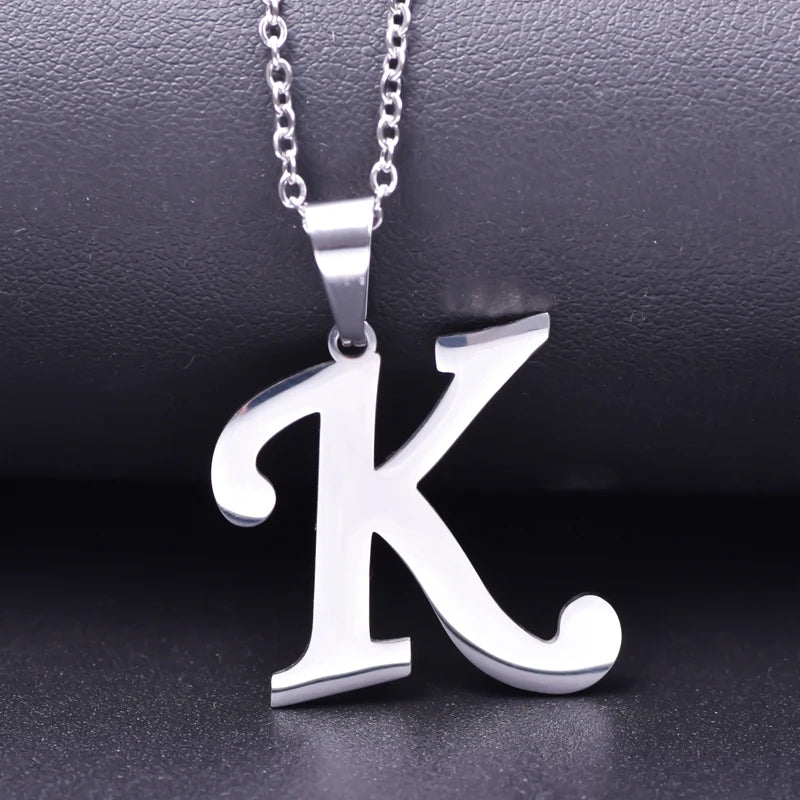 Silver Alphabet Necklace