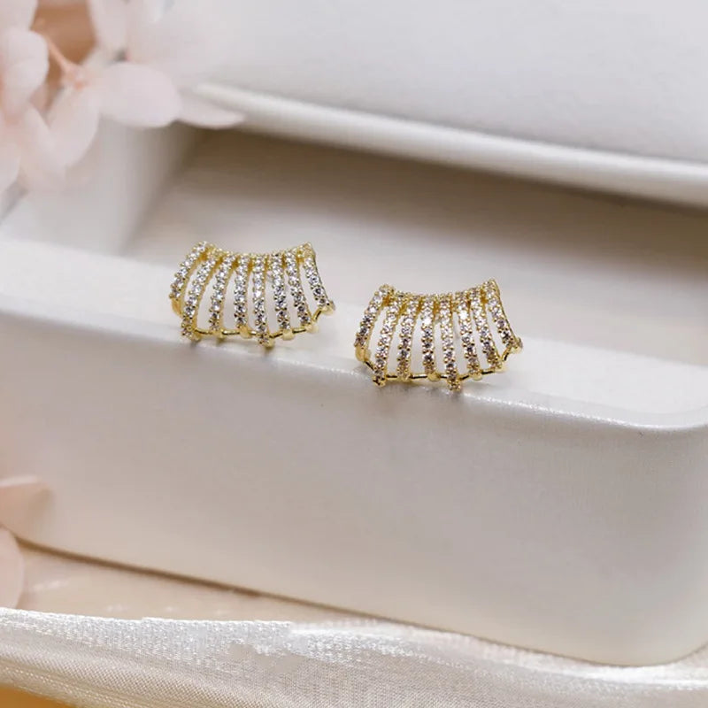 Multi-layer C-shaped Stud Earrings