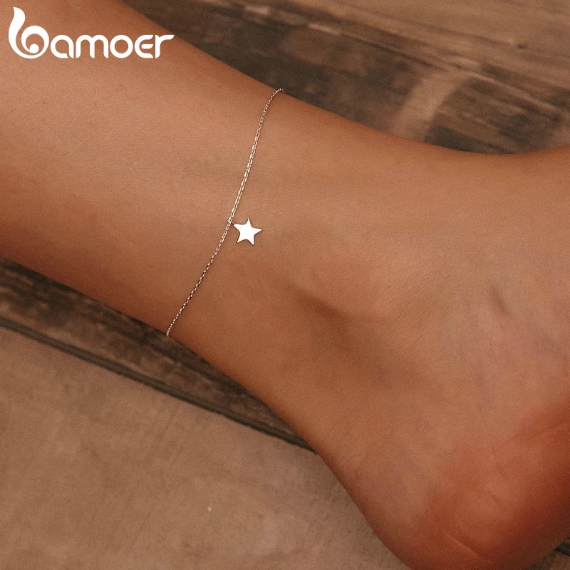 Silver Star Anklet