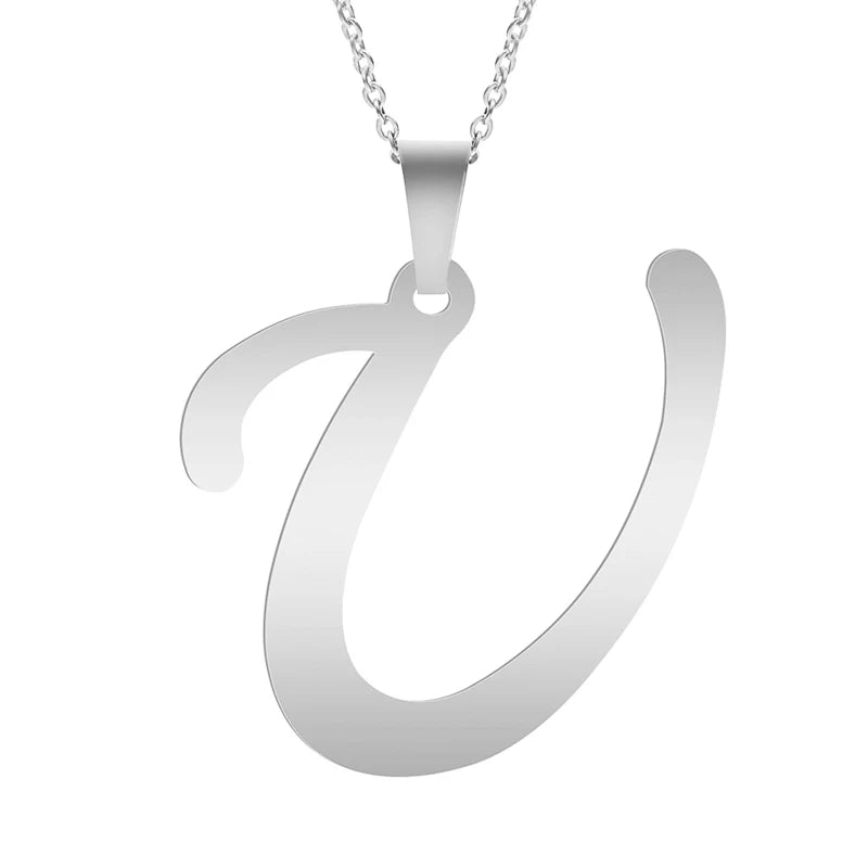 Silver Alphabet Necklace