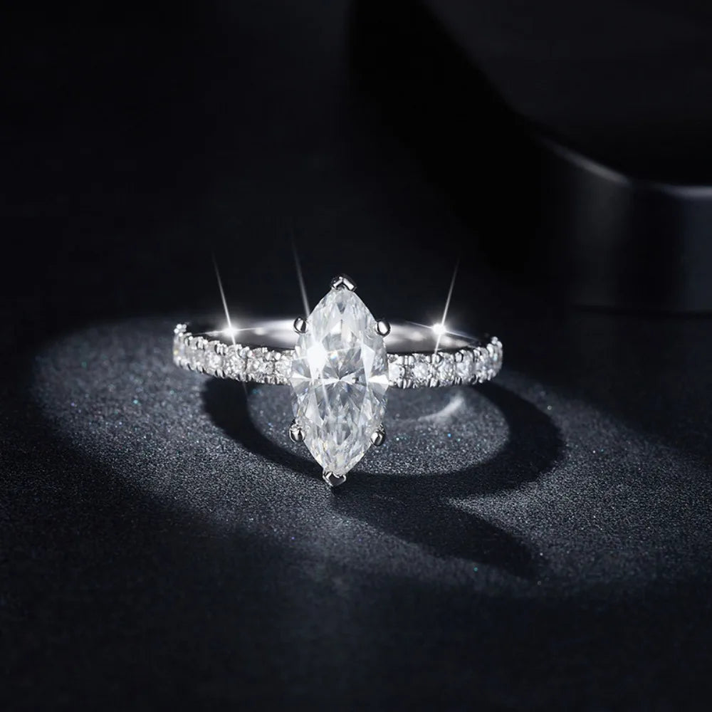 2CT Marquise Moissanite Ring