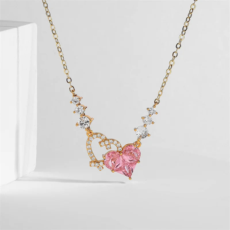 Pink Pendant Necklace