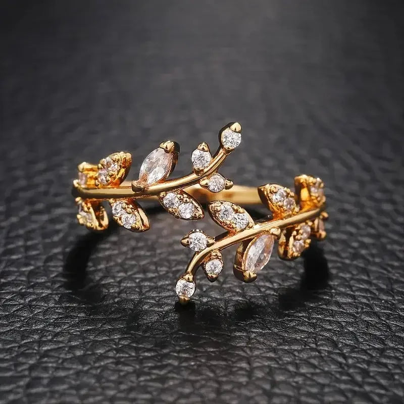 Sparkly Tree Branch Shape Ring