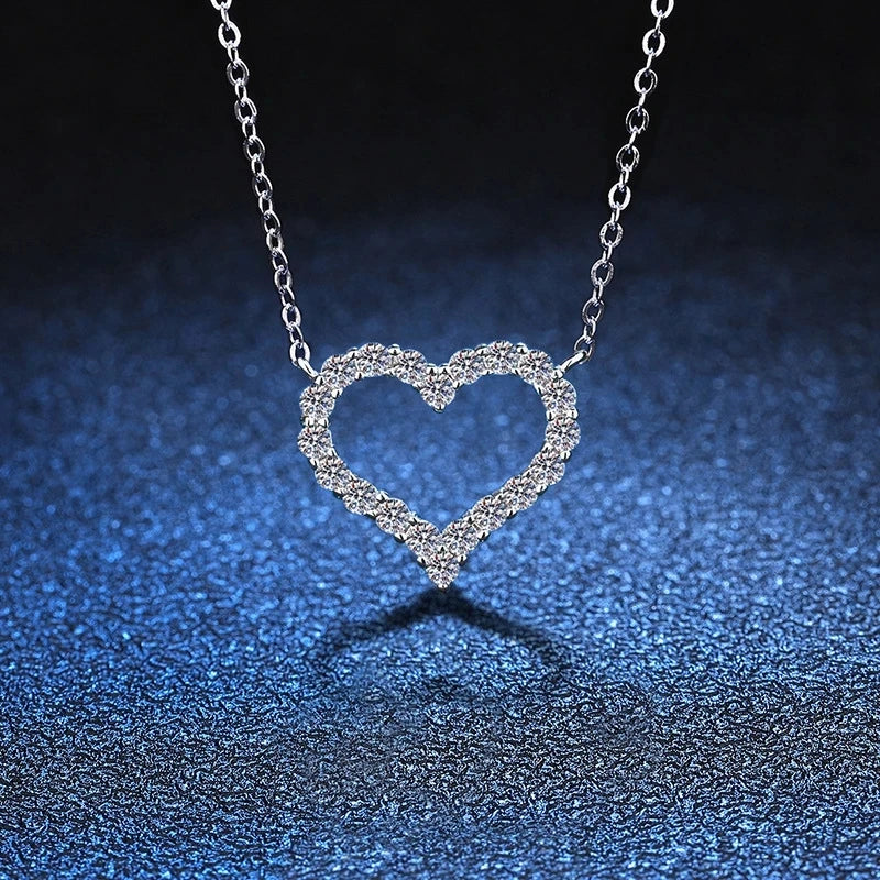 Heart Shaped Necklace with gems