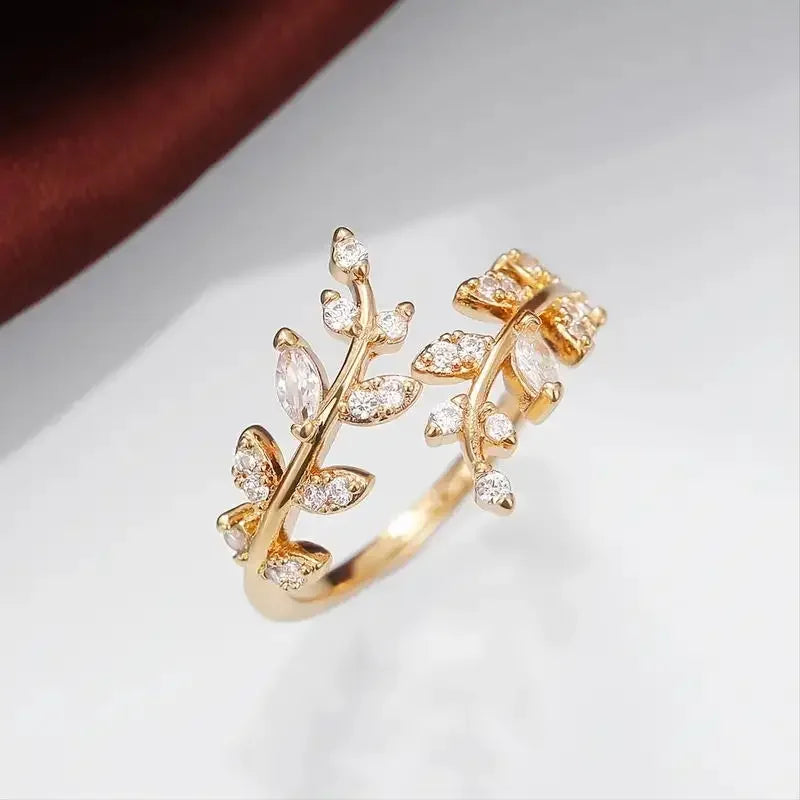 Sparkly Tree Branch Shape Ring