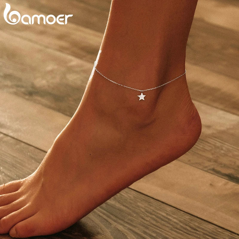 Silver Star Anklet