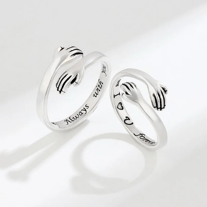 Engraved Hug Rings