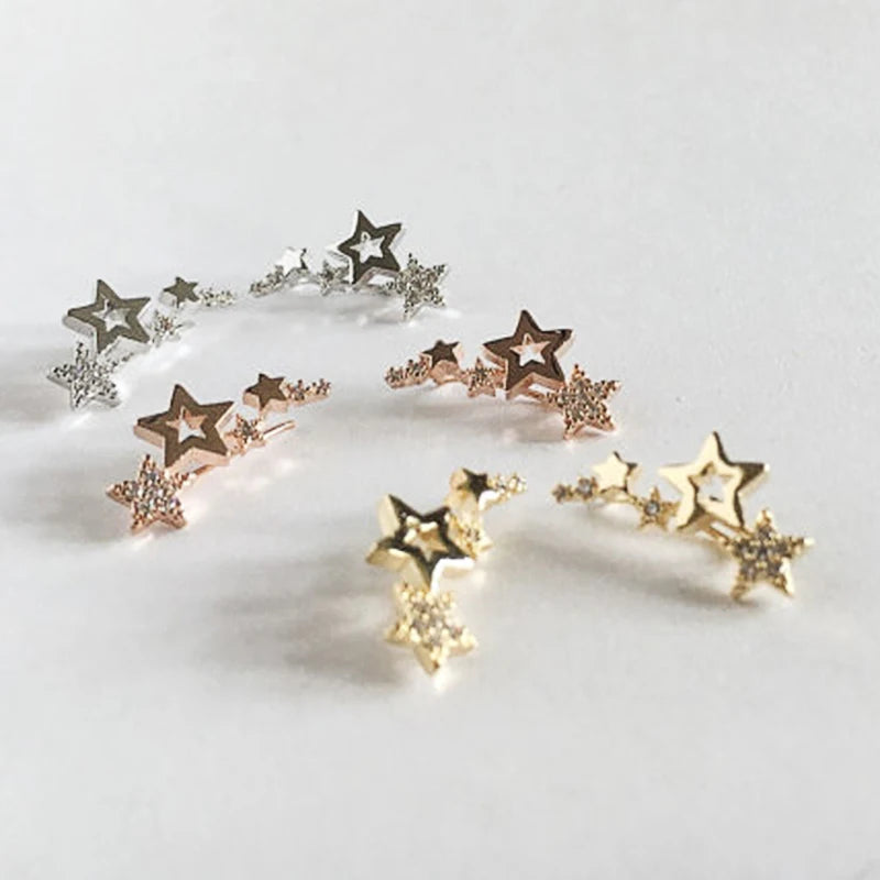 Multi-Star Stud Earrings