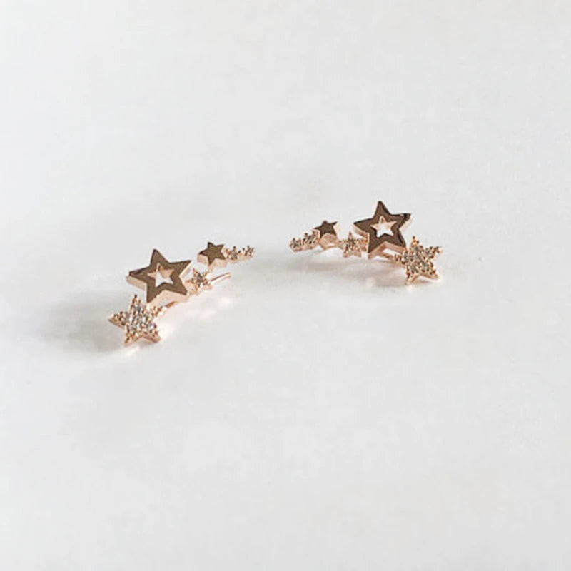 Multi-Star Stud Earrings